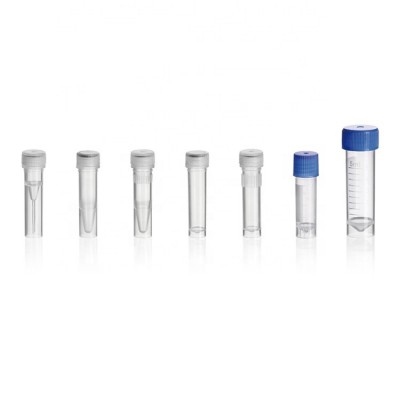 Transparent 5ml cryovial tube cryotube with external screw cap