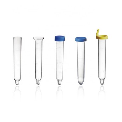 Plastic 12ml urinary sediment test tube with cover screw cap